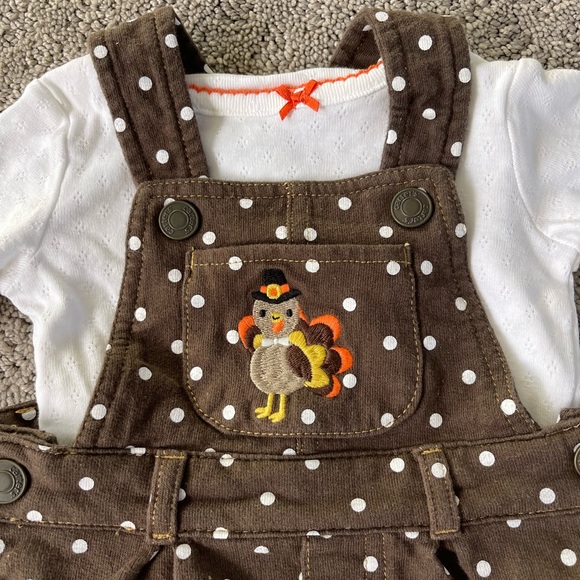 Carter's Turkey Skirt Overalls and Onsie for Infants - Picture 2 of 5